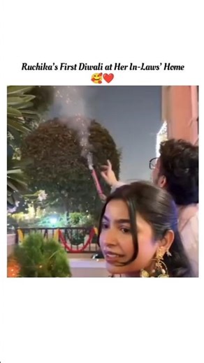 Ruchika’s First Diwali at Her In-Laws’ Home🥰❤️‪@triggeredinsaan‬ #ruchikarathore #shorts