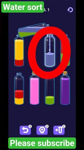 Water Sort Puzzle 💧 | Satisfying Color Sorting Gameplay#WaterSort #PuzzleGame #Shorts