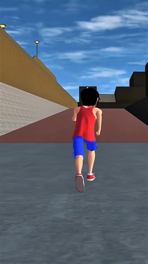A Tiny Boy Slipped while walking on the road #sakuraschoolsimulator #funny #shorts