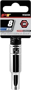 Performance Tool W38409 6-Point Socket, 3/8" Drive, 9mm