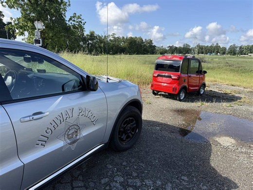 Officer pulls over miniature vehicle in California. "How many clowns got out?"