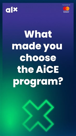 Why should you choose AiCE? Elone explains his decision. Apply for our FREE AiCE programme here: https://bit.ly/AiCE2024 | ALX