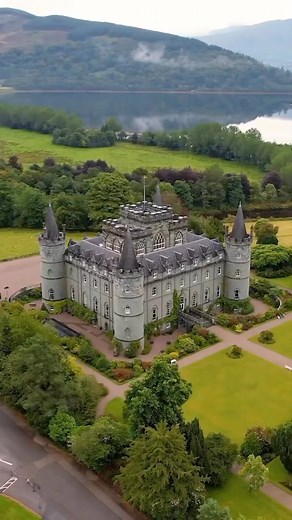 Castle Pics on Instagram: "Inveraray Castle 🏰 Scotland 🏴󠁧󠁢󠁳󠁣󠁴󠁿 Credit 🎥 @scapeallroad 🤩👏 — — Inveraray Castle is a country house near Inveraray in the county of Argyll, in western Scotland, on the shore of Loch Fyne, Scotland’s longest sea loch. It is one of the earliest examples of Gothic Revival architecture. James V stayed at the old castle of Inveraray in September 1533. A new lute was bought for him in Glasgow and carried to Inveraray by his servant Troilus. The present castle wa