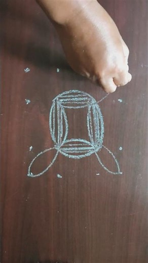 Special Rangoli Kolam Muggu 4-4 Pattern -8 Straight dots/Freehand