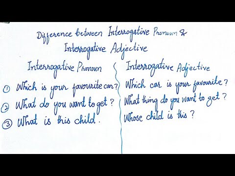 Difference between Interrogative pronoun & Interrogative Adjective #BySirAHBhatti