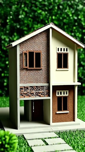 Miniature 2 Floor Bungalow Construction | Realistic ASMR Building with Mini Bricks 🧱✨