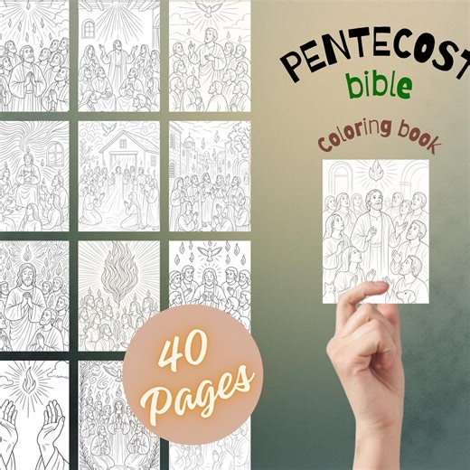 Pentecost Coloring Pages Christian | Bible Story Coloring Pages | Holy Spirit Acts 2 | Sunday School Church Activity | Printable PDF - Etsy