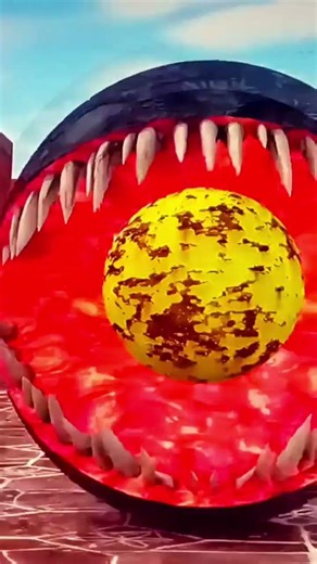 Monster Pacman vs Metal Ball