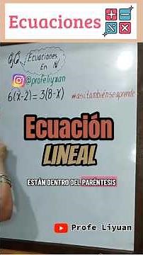Linear Equation Step by Step 🤓 #profeliyuan #thisishowyoulearn
