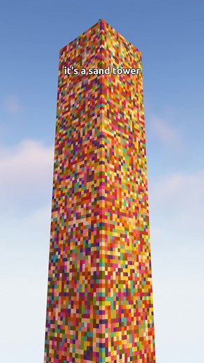 Sand Tower Cleaning in Minecraft