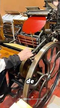 Old-School Printing: The Art Behind a 100-Year-Old Machine#amazing #didyouknow #knowledge#fyp #asmr