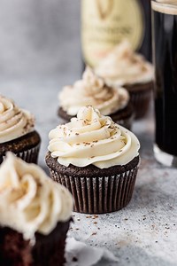 Guinness Cupcakes with Cream Cheese Frosting | Fork in the Kitchen