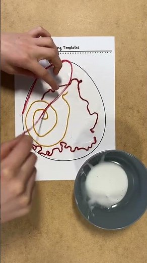 Simple Yarn Easter Egg Painting Craft