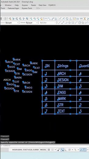 Text into table Auto CAD #architecture #civilengineering #autocad #cadtipstricks