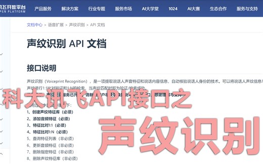 【科大讯飞API调用】二十分钟带你调用声纹识别接口！