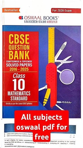 Oswaal free pdf class 10 🤩On 10 subscribers #oswaalbooks #questionbank #class10 #nexttoppers