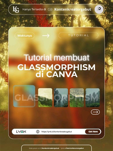 waktunya tutorial #tutorial #canvadesign #glassmorphism #pendakigunung #fypシ゚viral