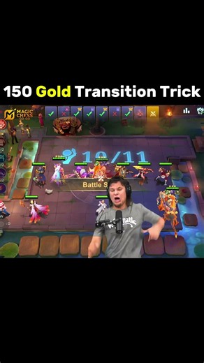 150 Gold Transition Trick #magicchessgogo #mcgg