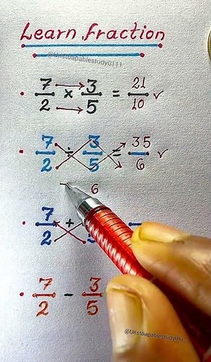Basic Fractions for Students | Simple Math Lesson #unstoapablestudy0111 #mathstricks #fractions