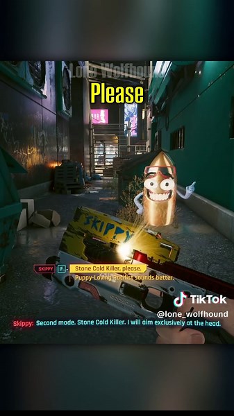 Talking Gun Skippy in Cyberpunk 2077: Gameplay Experience