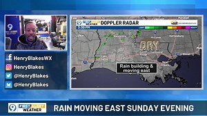 1.1K views | LIVE Doppler Radar & Evening Outlook: Rain building and moving east #Louisiana #weather #LAwx | WAFB First Alert Weather | Facebook