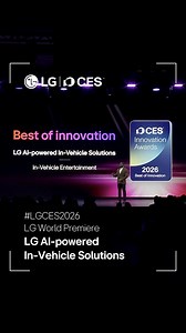 Ready to see what LG innovation can do on the road? 🚗 LG AI expands into mobility, transforming vehicles into intelligent, personalized spaces powered by LG’s on-device multimodal generative AI platform. Tune in now for the LG press conference highlights. #LGCES2026 #LifesGood #InnovationInTuneWithYou #CES2026 | LG Global