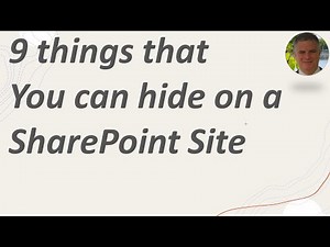 9 things that you can hide on a SharePoint Online Site pages