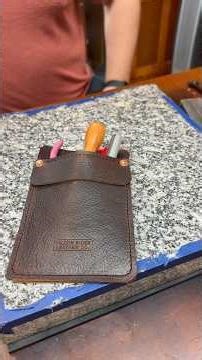Making a leather pocket protector