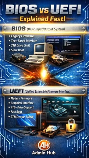 BIOS vs UEFI Explained in 8 Seconds