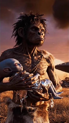 Life million of years ago : Hominid and Alien #prehistoricsurvival #naturesurvival #alien