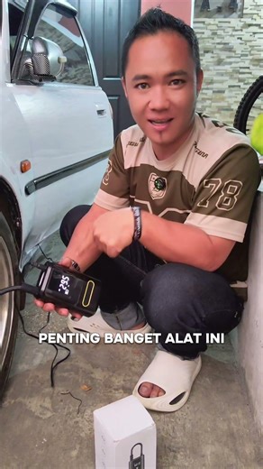 Pompa Ban Elektrik Mobil & Motor Mini Portable Car Air Pump Digital LED Display #pompabanmobil