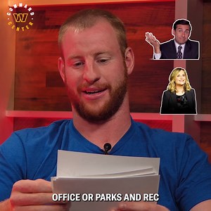 Carson plays a game of this or that on the newest episode of Command Center 😎 Full episode » youtu.be/GU2T7ND96jM | Washington Commanders