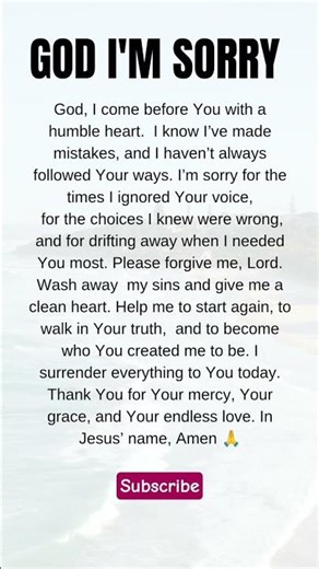 GOD, I’M SORRY… Please Forgive Me 🙏😭 #love #eveningprayer #motivation #christianshorts #prayer #God