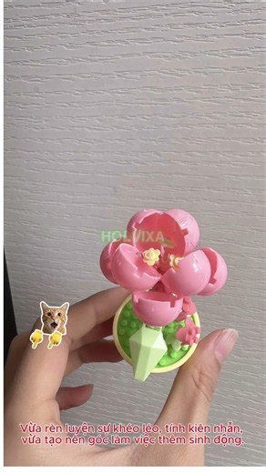Bộ Ghép Hình Chậu Hoa Mini – Đồ Chơi Lắp Ráp Cây Cảnh, Quà Sinh Nhật, Quà Tặng Lưu Niệm
