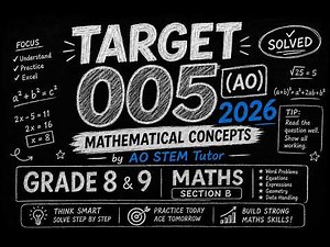 TARGET 05 2026 Mathematics Revision | Grade 9 KJSEA Preparation Solved Practice Questions Explained