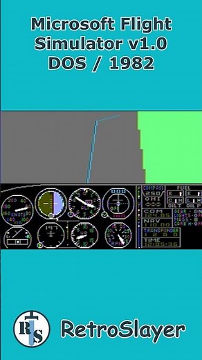 Microsoft Flight Simulator V1.0 Gameplay DOS #retrogaming #dos #microsoftflightsimulatorv1.0