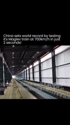 alex on Instagram: "China has set a new benchmark in ground transport with a superconducting maglev test vehicle hitting 700 km/h in just two seconds. Announced on December 25, the ton class prototype ran on a 400 meter magnetic track and stopped safely, breaking global records. Using superconducting electromagnets cooled near absolute zero, the system achieves near 1G acceleration with zero energy loss. The breakthrough could power future hyperloop style travel, aerospace testing, and ultra fas