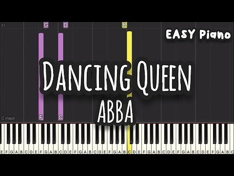 Abba - Dancing Queen (Easy Piano, Piano Tutorial) Sheet