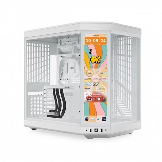 Hyte Y70 touch infinite Tempered Glass Mid Tower ATX PC Case - Snow White