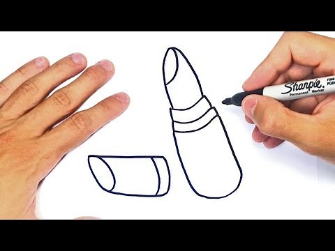 Cómo dibujar un Pintalabios Paso a Paso | Dibujo de Pintalabios
