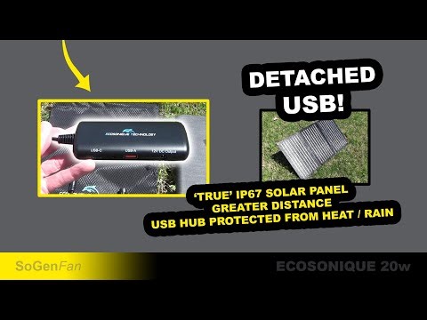 Mini Solar Panel with an AWESOME Innovation [Ecosonique 20w]