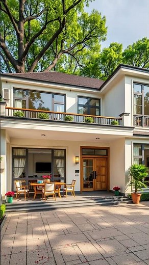 Modern 2-Story Pointed Roof Home | Sleek, Stylish & Beautiful #modelbuilding #architecture