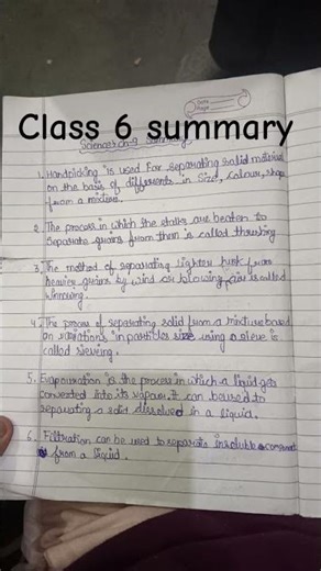 class 6 summary