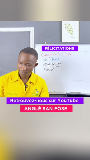 Plusieurs façons de dire FÉLICITATIONS en anglais. #teacherkerlin #anglesanfose #ieschool | ANGLÈ SAN FÒSE