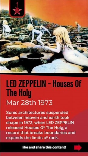 LED ZEPPELIN - Houses Of The Holy (1973) #ledzeppelin #hardrock #rocklegends #onthisday #rockreview