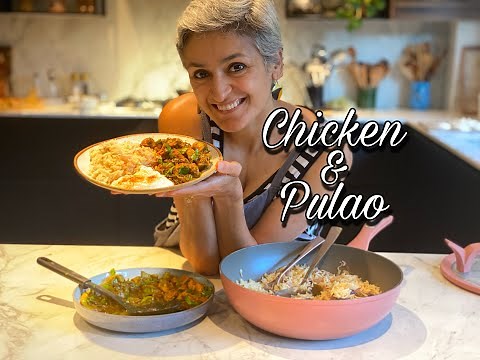 JEERA CHICKEN & PULAO | Cumin, black pepper chicken with onion pulao in 30 mins | Food with Chetna