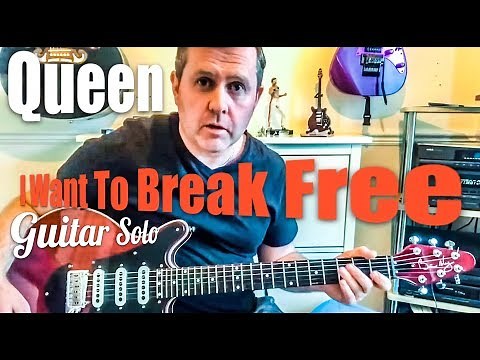 Queen - I Want To Break Free - Guitar Solo Lesson (Guitar Tab)