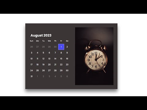 How to create a Calendar using HTML and CSS