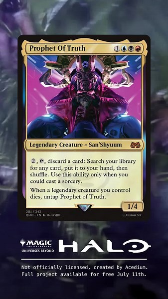 Lead the covenant in their prime, erasing all that don’t convert to the Great Journey This Mtg: Universes Beyond - Halo is a fan project. Full set including 343 new cards and 77 reprints/proxies released for free on July 11th. #Halo #Mtg #magicthegathering #mtgcommunity #mtgcards #cardgame #custommtg