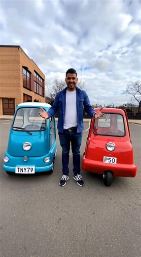 World’s Smallest Production Car – Peel P50 😱 #PeelP50 #SmallestCar #MicroCar #ViralShorts